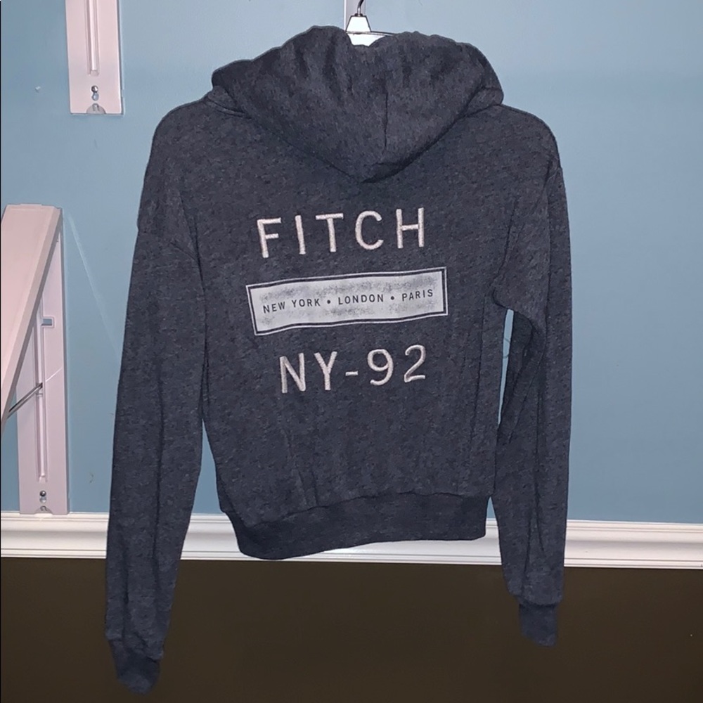 Abercrombie & Fitch zip up hoodie Navy
